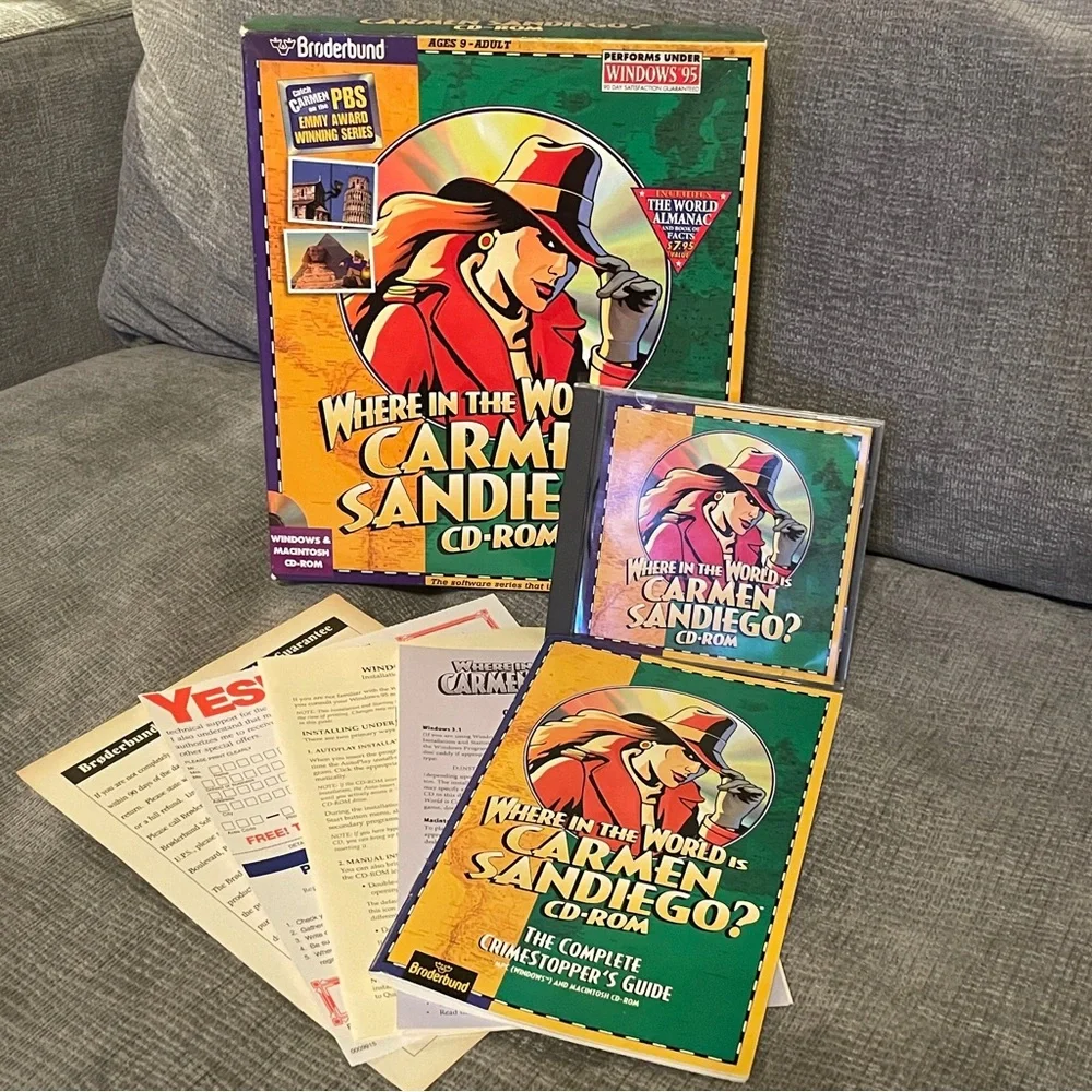 Lot of 3 Vintage Carmen SanDiego Computer Games